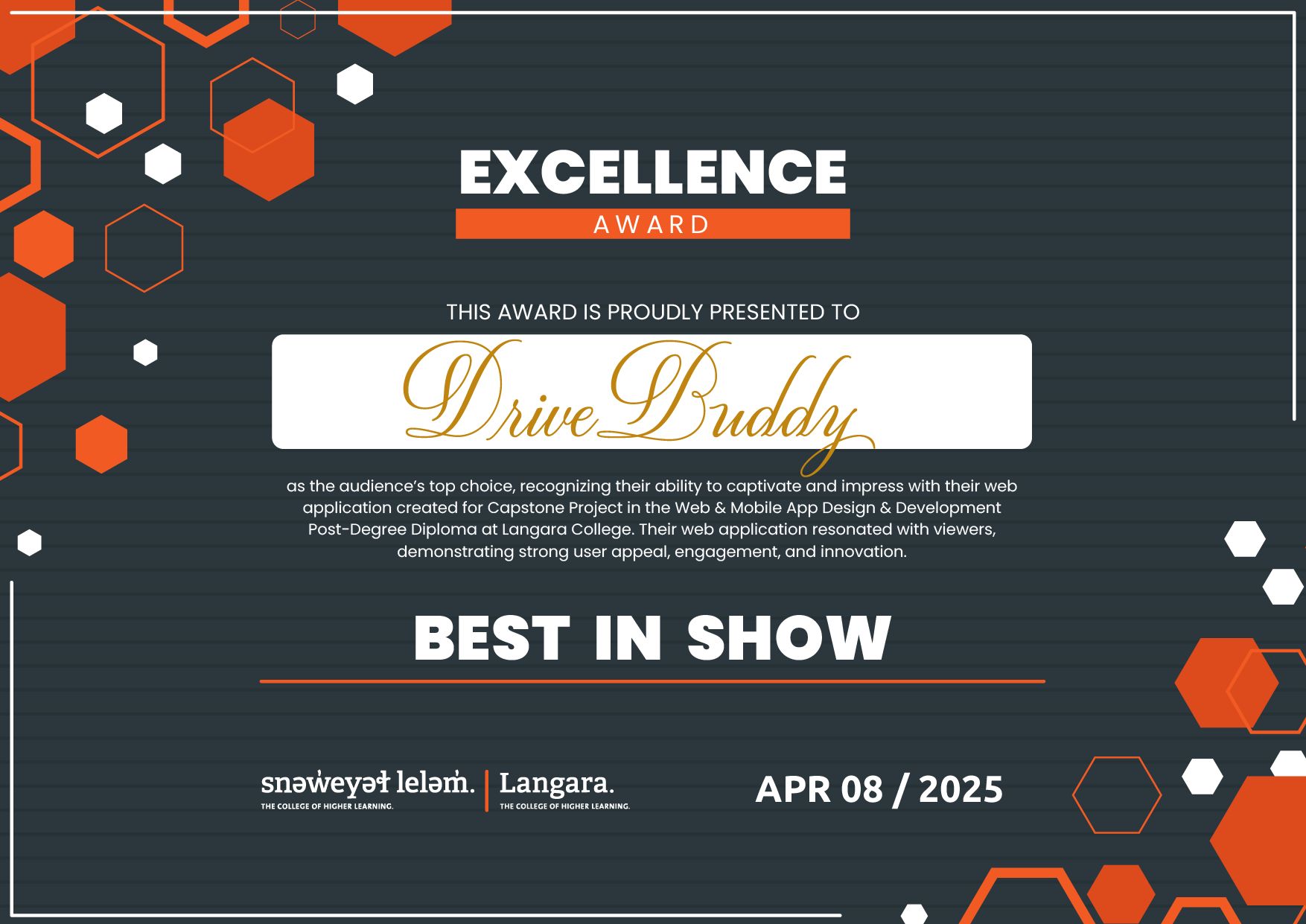 Best in Show Award